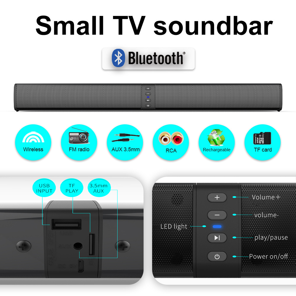 Detachable Soundbar Bluetooth  - Audio Music Spotify review and price