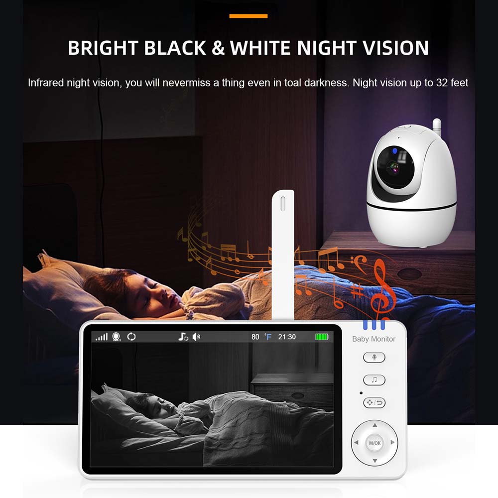 5 Inch Video Baby Monitor Indo - Audio Music Kids review and price