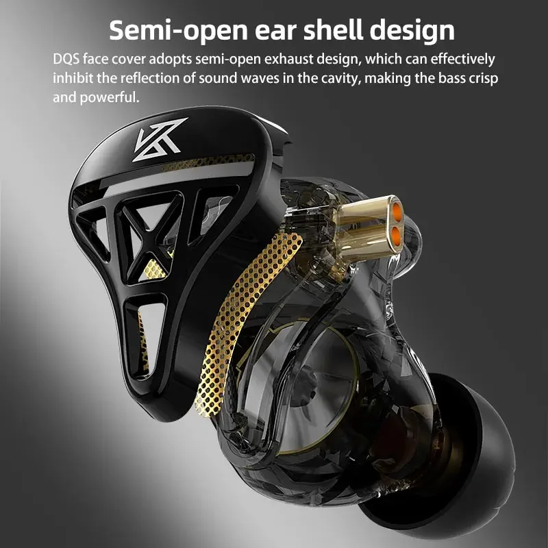 KZ DQS 1DD HiFi IEM Headphones - Audio Music Dj review and price