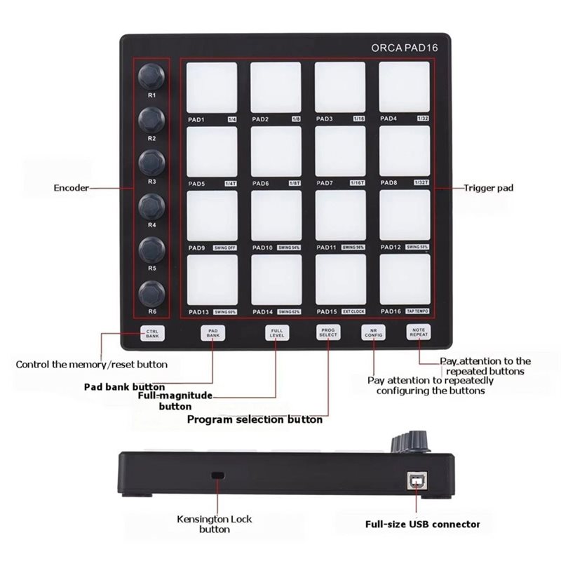 PAD16 Controller Keyboard DJ M - Audio Music Dj review and price