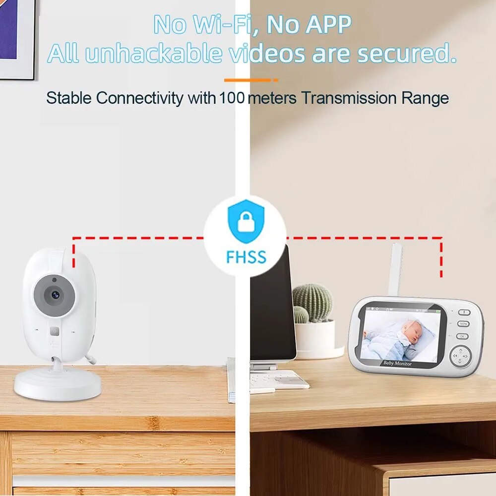 3.5'' Video Baby Monitor 2.4G  - Audio Music Kids review and price