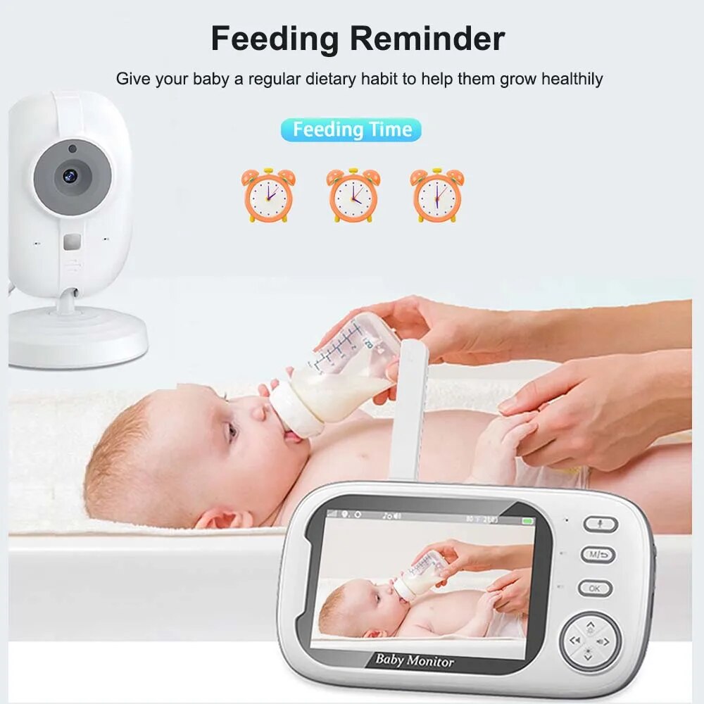 3.5'' Video Baby Monitor 2.4G  - Audio Music Kids review and price
