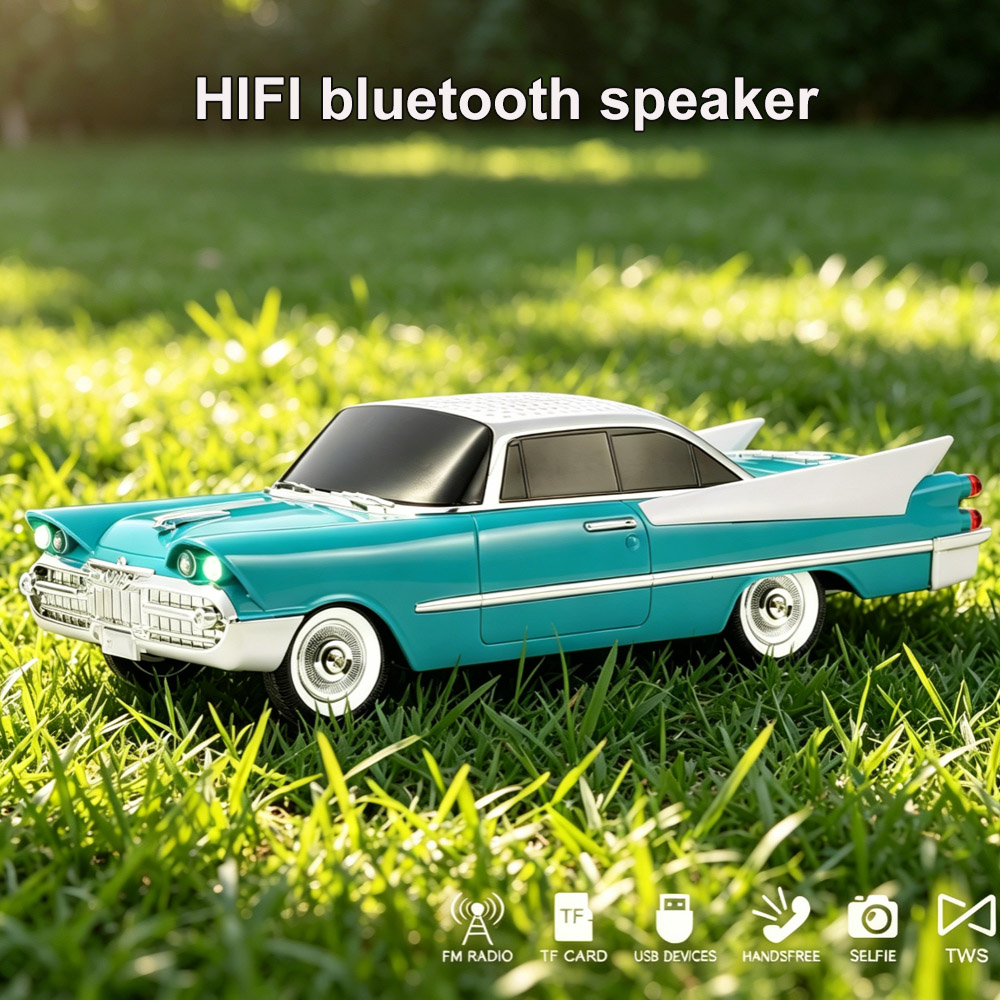 Retro Classic Car Model Blueto - Audio Music Spotify review and price