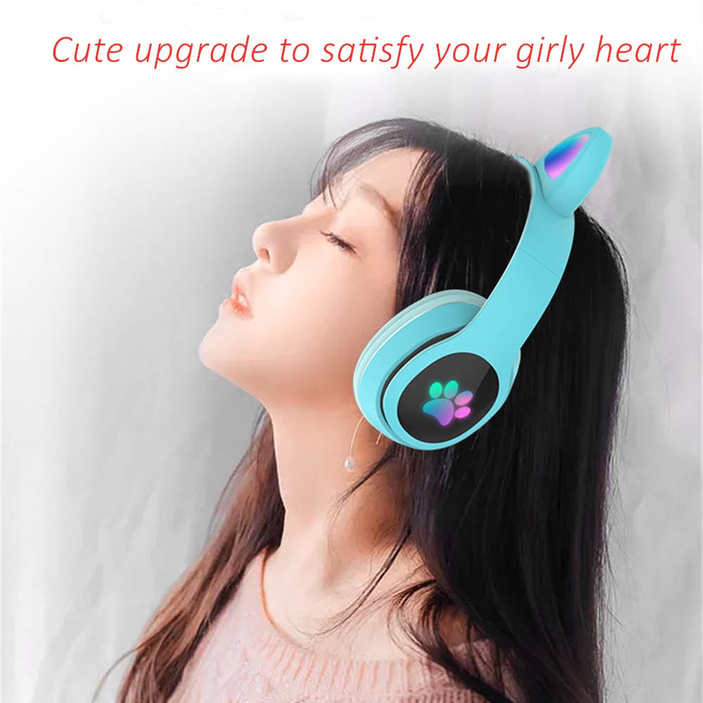 Cute Cat LED Wireless Headphon - Audio Music Kids review and price