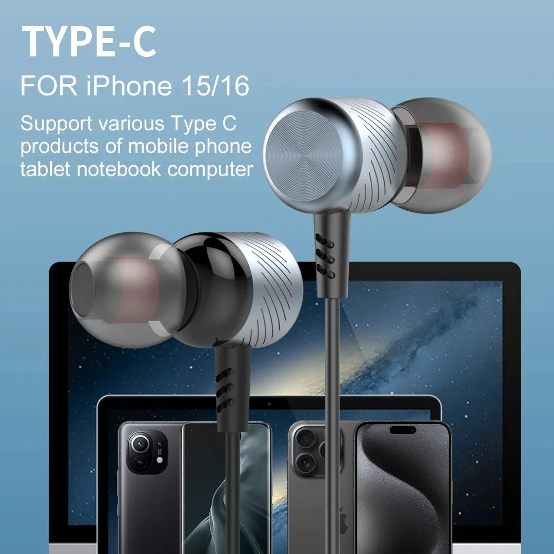 Type‑C Wired In‑Ear Earphones  - Audio Music Game review and price