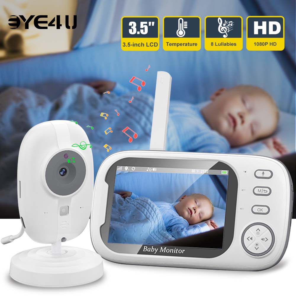 3.5'' Video Baby Monitor 2.4G  - Audio Music Kids review and price