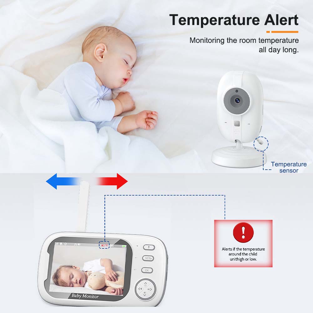 3.5'' Video Baby Monitor 2.4G  - Audio Music Kids review and price
