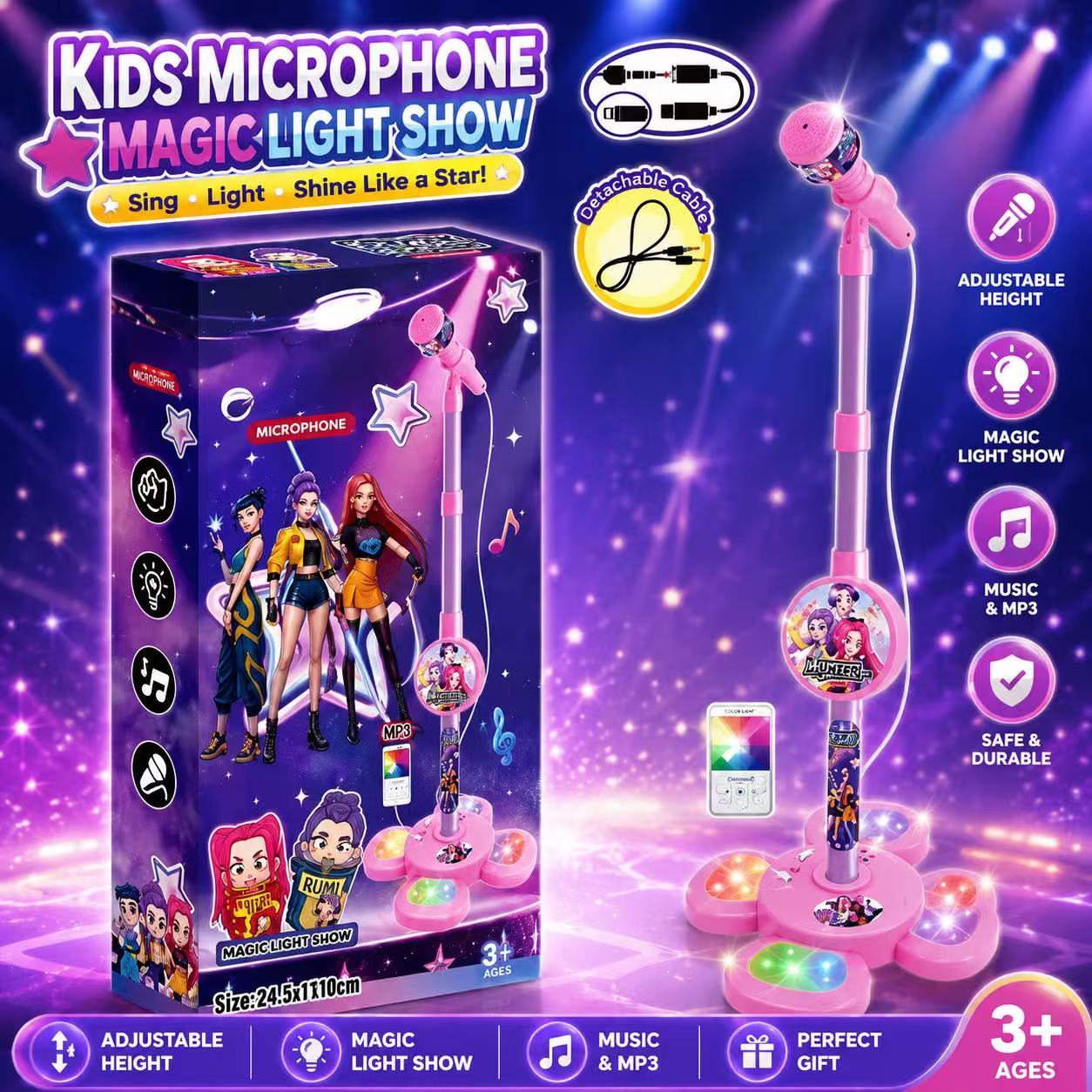 Karaoke Microphone with Stand, - Audio Music Edit review and price